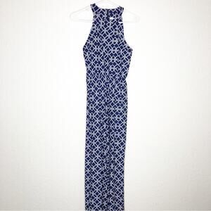 Jude Connally blue white nautical rope sleeveless wide leg jumpsuit size Small